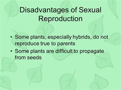 disadvantage of sexual reproduction.